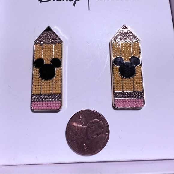 Disney Baublebar Mickey Mouse Pencil Earrings Box Teacher Gift Back To School - Picture 3 of 6